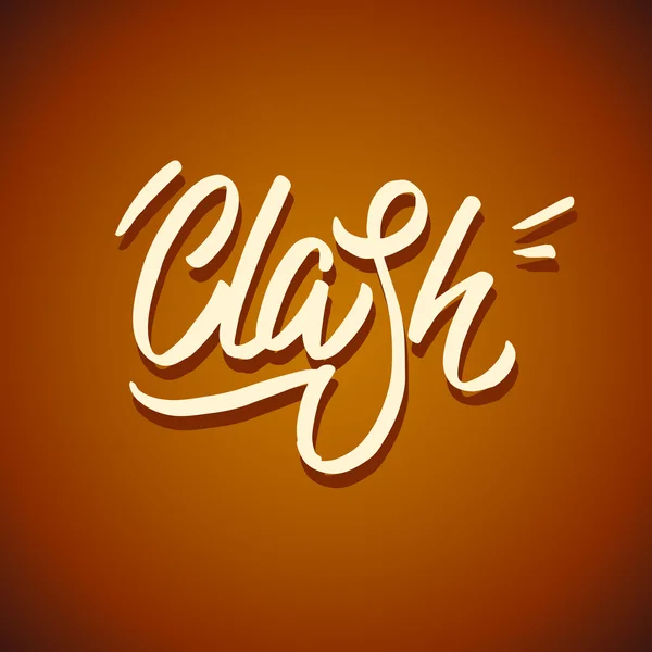 Clash mot lerrering — Image vectorielle