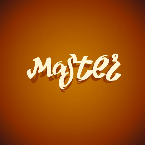 Lettrage mot maître — Image vectorielle