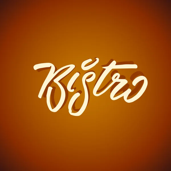 Bistro woord lerrering — Stockvector