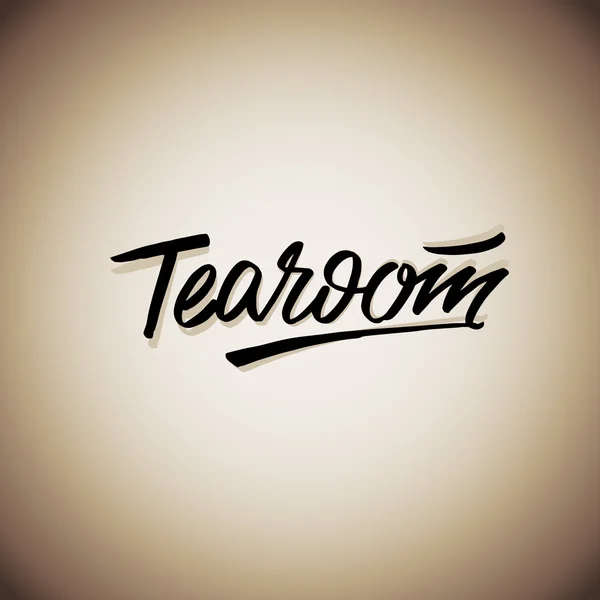 Tearoom palavra lerrering —  Vetores de Stock