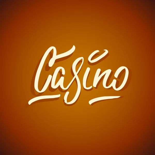 Casino kelime lerrering — Stok Vektör