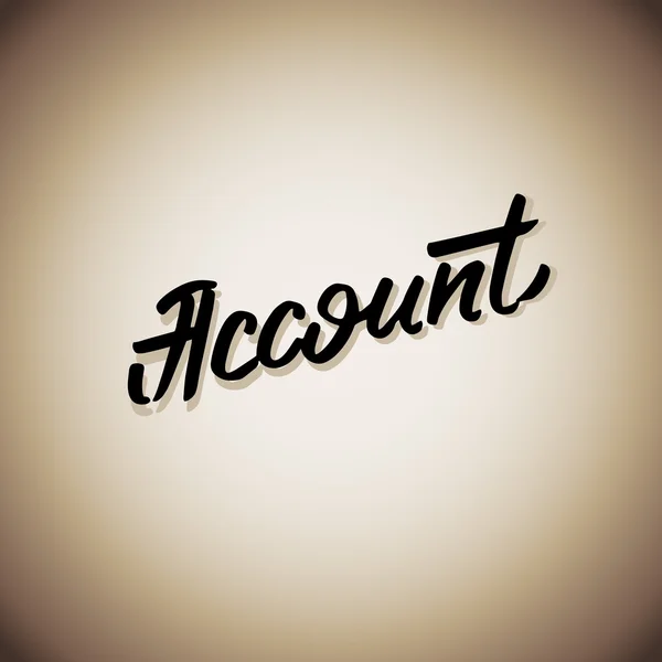 Account word lerrering — Stock Vector