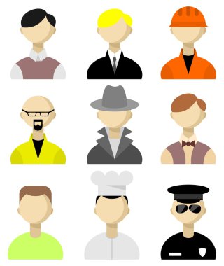 Düz simgeler erkekler