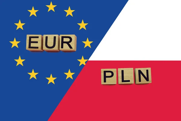Unida Europa Polônia Códigos Moedas Bandeiras Nacionais Fundo Conceito Transferência Fotos De Bancos De Imagens