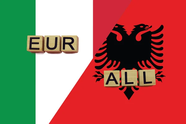 이탈리아와 알바니아의 통화는 배경에 규정이다 — 스톡 사진