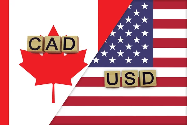Canadá Eua Códigos Moedas Bandeiras Nacionais Fundo Conceito Transferência Dinheiro Fotos De Bancos De Imagens