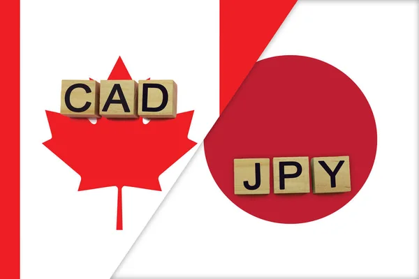 Canadá Japão Códigos Moedas Bandeiras Nacionais Fundo Conceito Transferência Dinheiro Imagens De Bancos De Imagens Sem Royalties