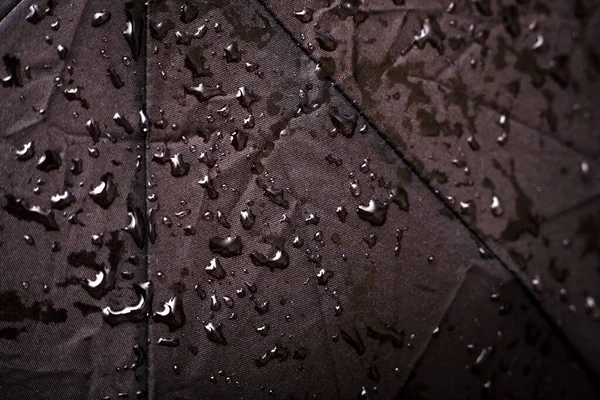 Texture Abstraite Parapluie Avec Gouttes Eau Gros Plan Concept Étanche — Photo