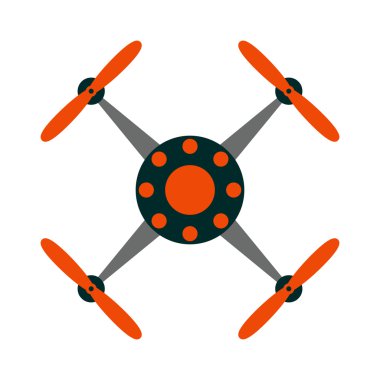 Quadrocopters drone helikopter oyuncak vektör illüstrasyon.