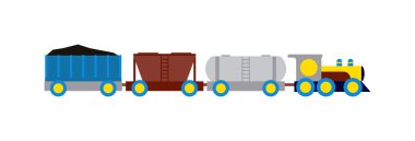 Taşıma treni vektör illüstrasyonu.