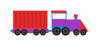 Tren yalıtılmış vektör illüstrasyon.