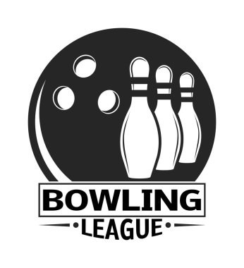 Bowling amblemlerinin vektör seti.
