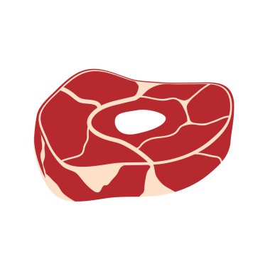 Beyaz arka plan üzerinde izole et biftek vektör.