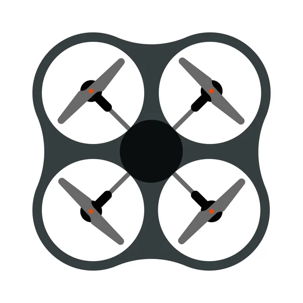 Quadrocopters drone helikopter speelgoed vector illustratie. — Stockvector