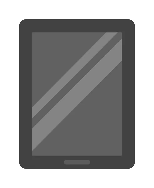 Tablet-Computer schwarzer Bildschirm isoliert Vektor-Symbol. — Stockvektor