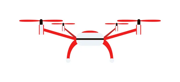 无人机四轴飞行器直升机隔离在白色 — 图库矢量图片