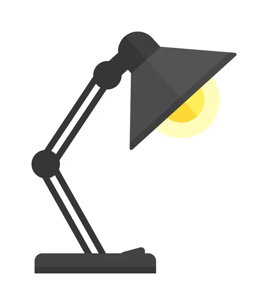 Black desk lamp vector illustration. — Stock Vector