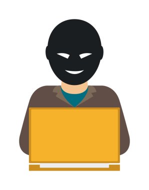Hacker vektör çizim.