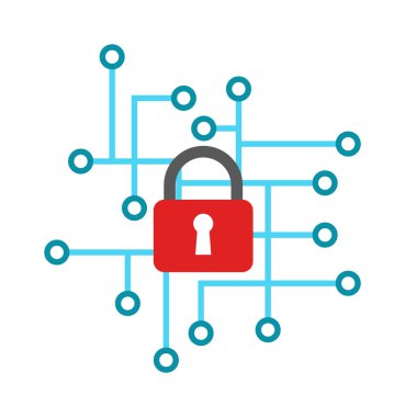 Siber simge vektör illüstrasyon.