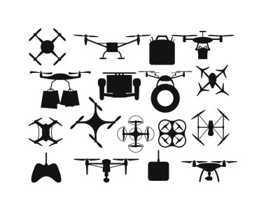 Quadrocopters drone helikopter oyuncak vektör illüstrasyon.
