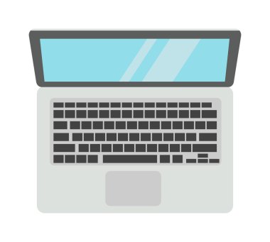 Modern dizüstü bilgisayar beyaz arka plan vektörü izole