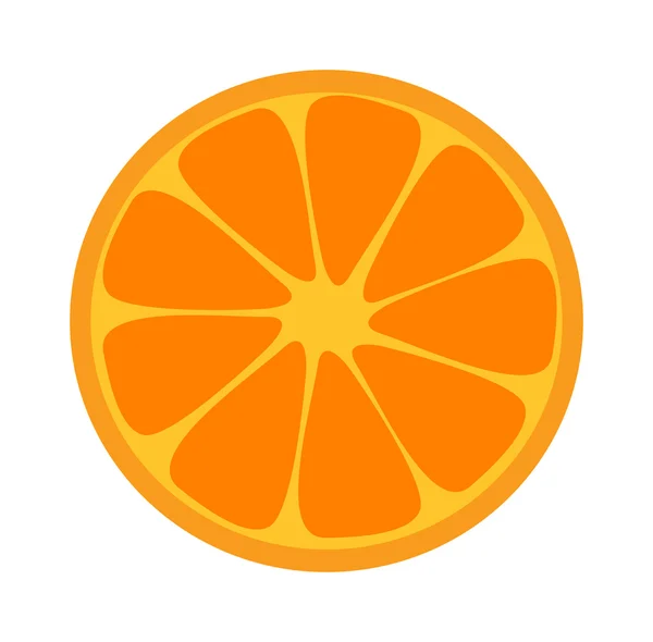 Ilustración vectorial de rodajas naranja . — Vector de stock