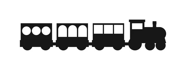 Vector siluetas negras de trenes . — Vector de stock