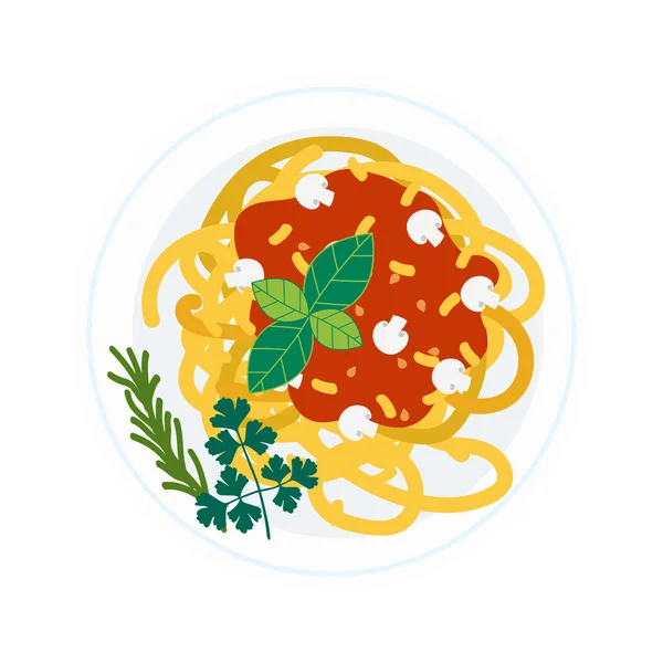 Pasta skålen vektor illustration. — Stock vektor