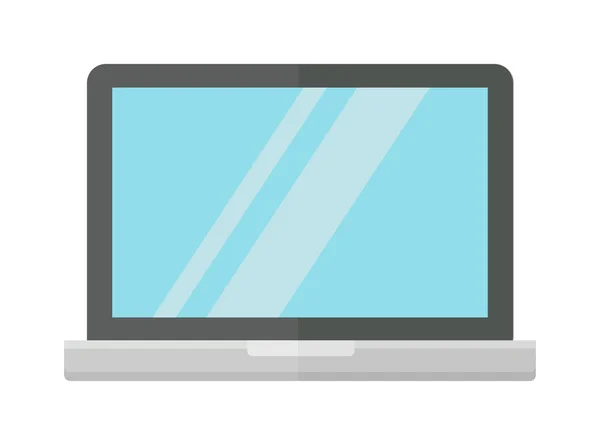 Moderner Laptop-Computer isoliert auf weißem Hintergrundvektor — Stockvektor