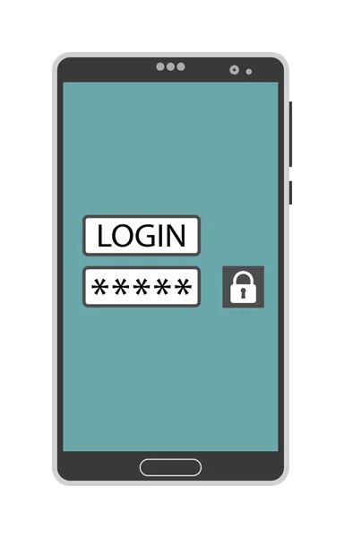 Account Login Screen Vektor Illustration. — Stockvektor