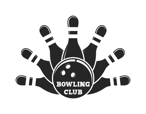 Vektor Set von Bowlingemblemen. — Stockvektor