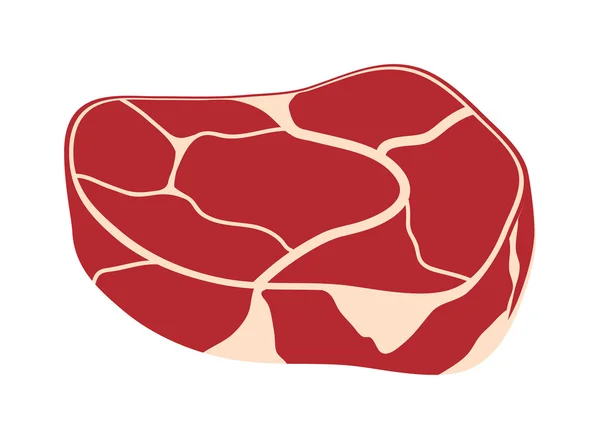 Vecteur de steak de viande isolé sur fond blanc . — Image vectorielle