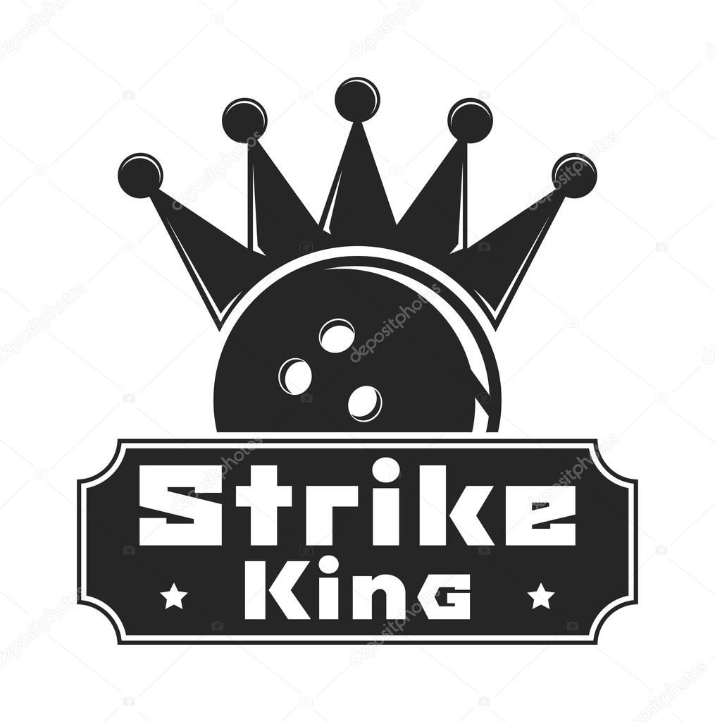 Vector set of bowling logos, bowling logo emblems and bowling logo design elements. Bowling logo logotype templates and bowling logo badges. Bowling logo wings victory, bowling ball sport item.