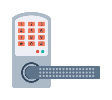 Kapı kilidi vektör çizimi.