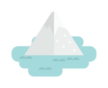 Buzdağı vektör çizim.