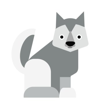 Eskimo Köpek vektör çizim.