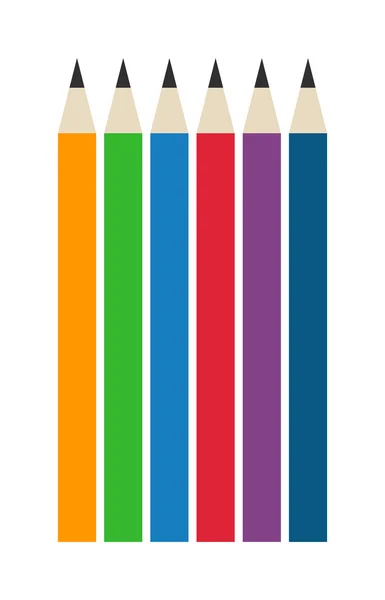 Illustration de crayons de couleur vectorielle . — Image vectorielle