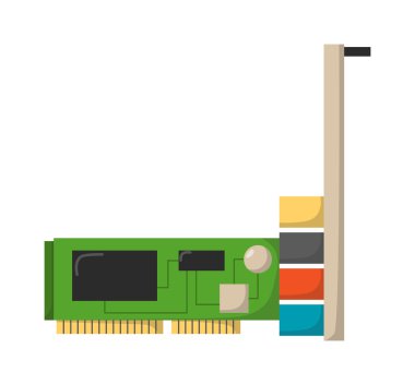 Ses kartı vektör çizimi.