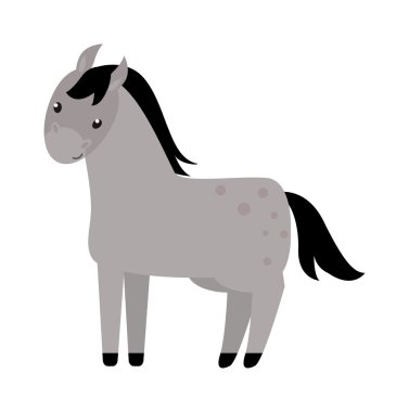 Karikatür midilli vektör illüstrasyon.