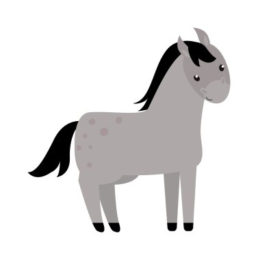 Karikatür midilli vektör illüstrasyon.