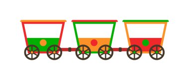Vagon treni vektör illüstrasyonu.