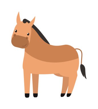 Karikatür midilli vektör illüstrasyon.