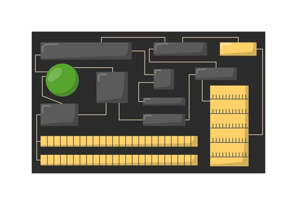 Board computer vector illustratie. — Stockvector