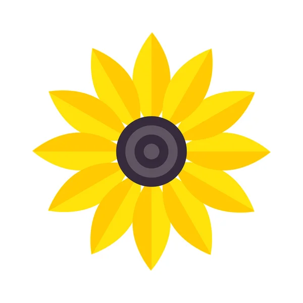 Жовта квітка вектор ізольовані — стоковий вектор