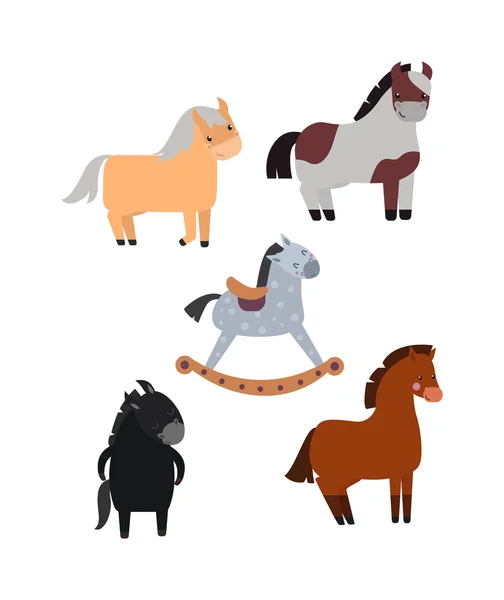 Kreslený kůň vektorové ilustrace. — Stockový vektor