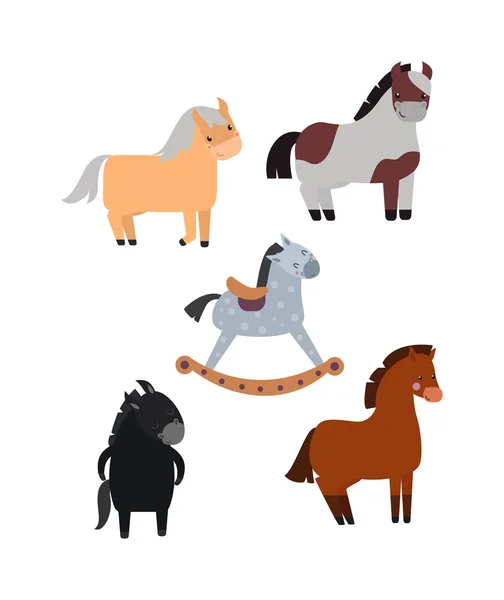 Dibujos animados caballo Vector ilustración . — Vector de stock