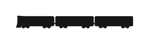 Vector black silhouettes of trains. — Stock Vector