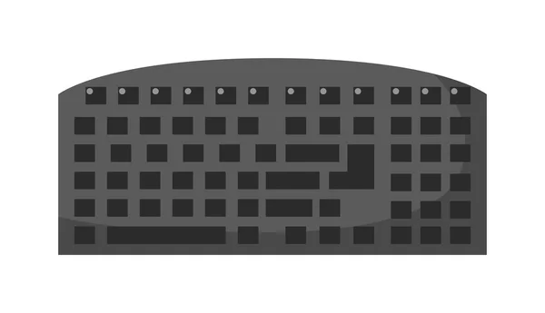 Ordenador teclado vector icono plano . — Vector de stock