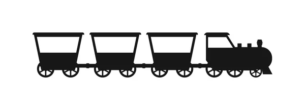 Vector siluetas negras de trenes . — Vector de stock