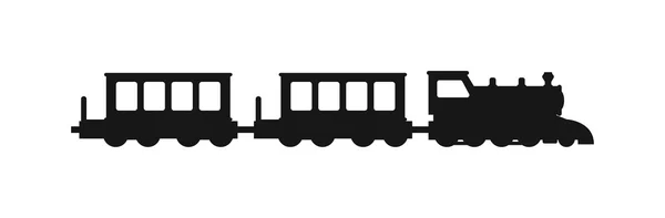Sílhuetas pretas de vetor de trens . —  Vetores de Stock